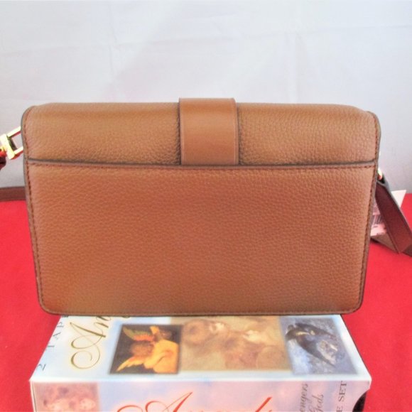 Michael Kors Charm Medium Triple gusset Pebbled Leather Crossbody #3332 - Picture 12 of 12